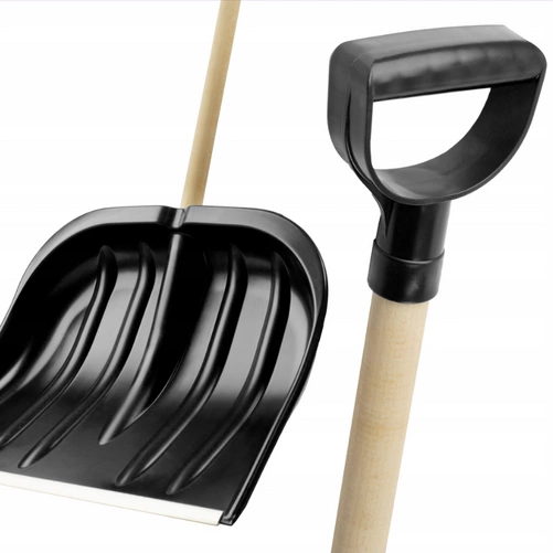 Łopata do Śniegu na Zimę 138cm - Szeroka Szufla do Odśnieżania Chodników, Parkingów