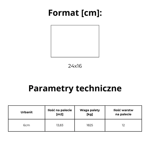 Kostka brukowa Urbanit, grafitowy, gr. 6cm, Bruk-Bet