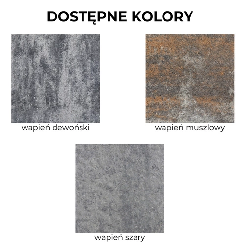 Kostka brukowa Visio, wapień szary, gr. 6cm, Bruk-Bet