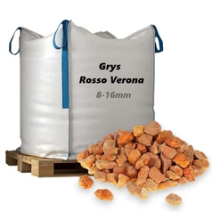 Grys Rosso Verona 8-16mm, 1000kg - Naturalny Kamień Ogrodowy, Dekoracyjny i Ozdobny na Ścieżki, Rabaty, Oczka Wodne i Tarasy