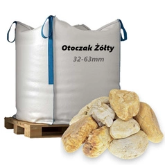 Otoczak Żółty 32-63mm 1000kg - Naturalny Kamień Ogrodowy, Dekoracyjny i Ozdobny na Ścieżki, Rabaty, Oczka Wodne i Tarasy
