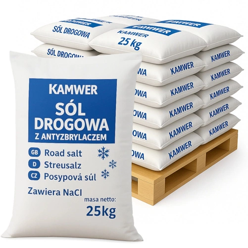 Sól Drogowa Workowana 500kg – skuteczna sól zimowa do dróg, chodników, śniegu, lodu i gołoledzi