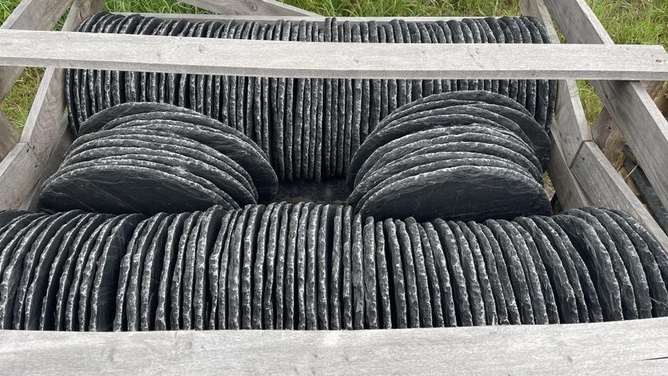 Kamień ścieżkowy step grafitowy okrągły Nera fi 40cm