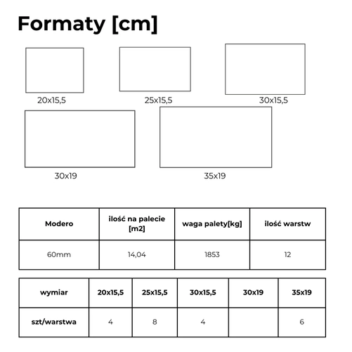Kostka brukowa Modero, wapień dewoński, gr. 6cm, Bruk-Bet