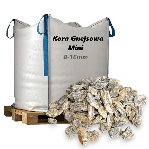 Kora Gnejsowa Kamienna Mini 8-16mm, 1000kg - Dekoracyjna do ogrodu, rabatek i ścieżek