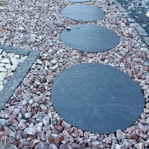 Kamień ścieżkowy step grafitowy okrągły Nera fi 40cm