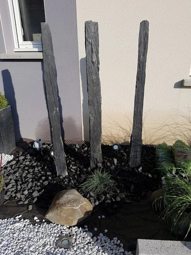 Palisada Black Nera jednostronnie cięta 100x5-10 cm