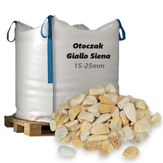 Otoczak Giallo Siena 15-25mm, 1000kg - Naturalny Kamień Ogrodowy, Dekoracyjny i Ozdobny na Ścieżki, Rabaty, Oczka Wodne i Tarasy
