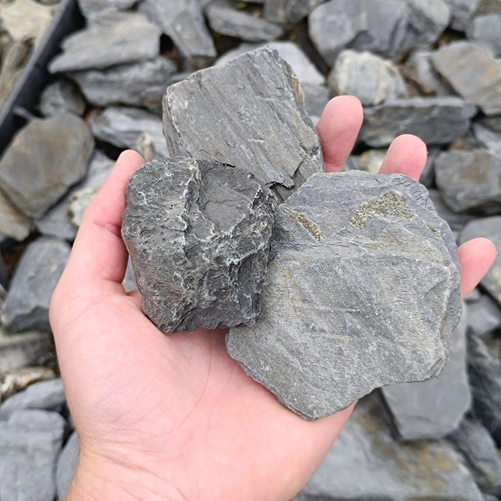 Kora Kamienna Grafitowa Antracytowa 30-50mm, 25kg - Dekoracyjna do ogrodu, rabatek i ścieżek