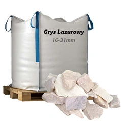 Grys Lazurowy 16-31mm, 1000kg - Naturalny Kamień Ogrodowy, Dekoracyjny i Ozdobny na Ścieżki, Rabaty, Oczka Wodne i Tarasy