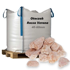 Otoczak Rosso Verona 40-60mm, 1000kg - Naturalny Kamień Ogrodowy, Dekoracyjny i Ozdobny na Ścieżki, Rabaty, Oczka Wodne i Tarasy