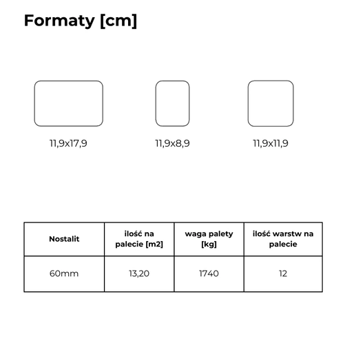 Kostka brukowa Nostalit, szary, gr. 6cm, Bruk-Bet
