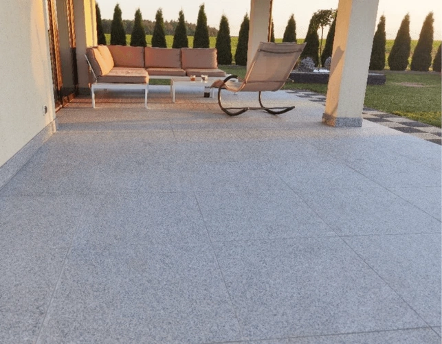 Płyty Tarasowe Granitowe Płomieniowane 60x60x3cm 0,36m² SZTUKI - Podłogi, Chodniki, Tarasy (NBC)