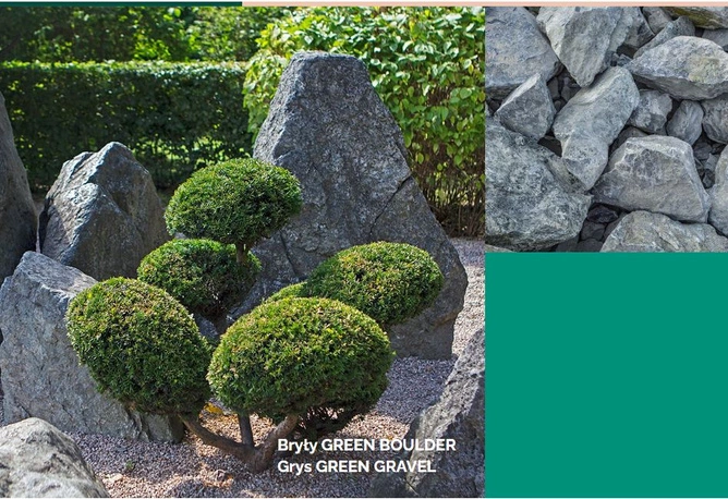 Bryły zielone serpentynit 40-120cm, 1000 kg