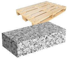 Kostka Granitowa 20x10x5cm PEŁNA PALETA 7,54m² - Brukowa Cięta Jasnoszara Płomieniowana (SG)