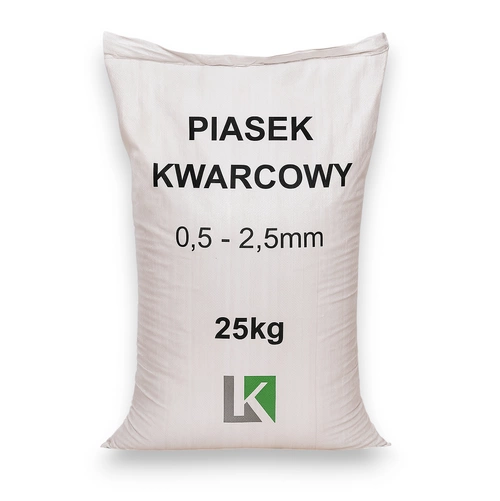 Piasek kwarcowy, suszony 0,5-2,5mm, 1000kg – do fug, na lód i zimowego utrzymania nawierzchni