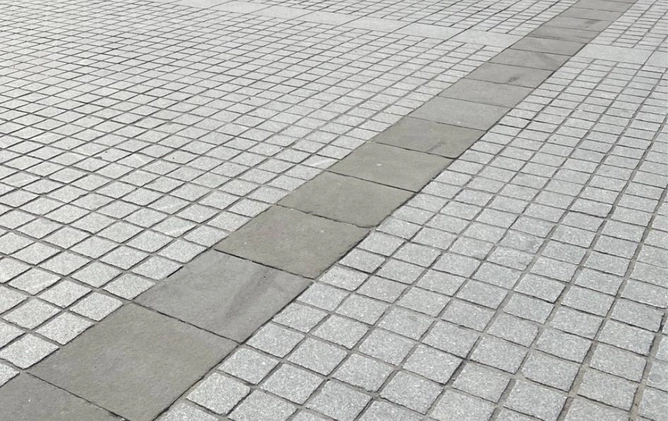 Kostka Granitowa 10x10x6cm METRY² 1m² - Brukowa Cięta Jasnoszara Płomieniowana (SG)