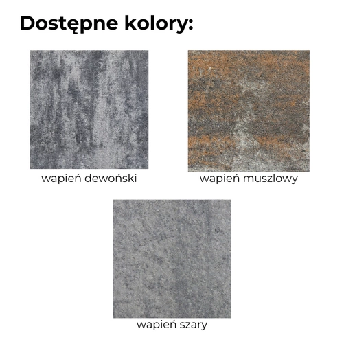 Kostka brukowa Modero, wapień dewoński, gr. 6cm, Bruk-Bet