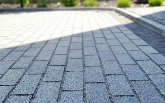 Kostka Granitowa 20x10x6cm PEŁNA PALETA 6,28m² - Brukowa Cięta Jasnoszara Płomieniowana (SG)