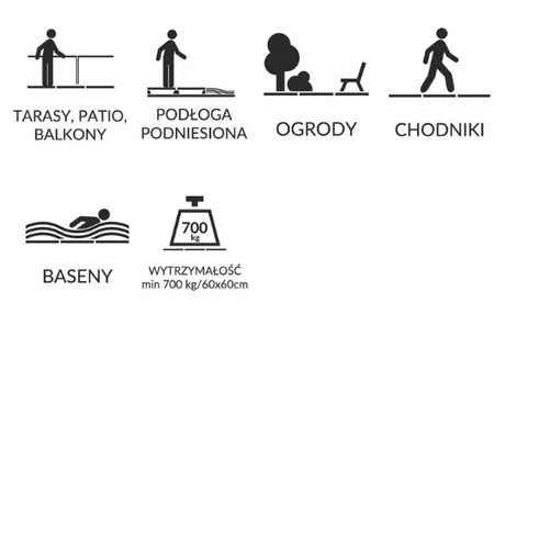 Płyta tarasowa Sandstone Antracite 60x60x2 Gat. 1