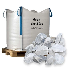 Grys Ice Blue 30-50mm, 1000kg - Naturalny Kamień Ogrodowy, Dekoracyjny i Ozdobny na Ścieżki, Rabaty, Oczka Wodne i Tarasy