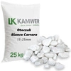 Otoczak Bianco Carrara 15-25mm, 25kg - Naturalny Kamień Ogrodowy, Dekoracyjny i Ozdobny na Ścieżki, Rabaty, Oczka Wodne i Tarasy