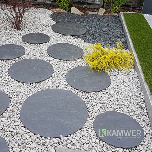 Kamień ścieżkowy step grafitowy okrągły Nera fi 40cm