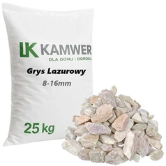 Grys Lazurowy 8-16mm, 25kg - Naturalny Kamień Ogrodowy, Dekoracyjny i Ozdobny na Ścieżki, Rabaty, Oczka Wodne i Tarasy
