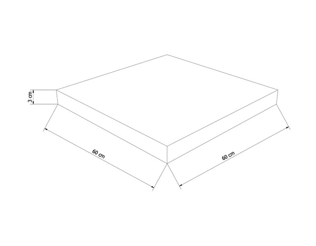 Płyty Tarasowe Granitowe Płomieniowane 60x60x3cm 12,24m² - Podłogi, Chodniki, Tarasy (NBC)