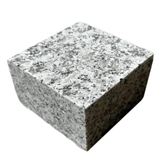 Kostka Granitowa 10x10x5cm METRY² 1m² - Brukowa Cięta Jasnoszara Płomieniowana (SG)