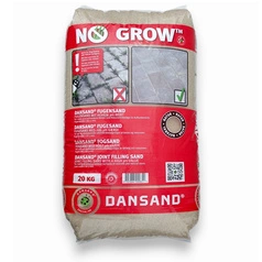 Piasek Suszony Kwarcowy 0,1-1,0mm DANSAND NO GROW 20kg - naturalny piasek do spoin, fugi bez chwastów do tarasów, chodników i podjazdów