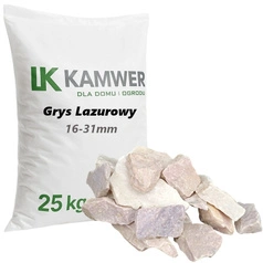 Grys Lazurowy 16-31mm, 25kg - Naturalny Kamień Ogrodowy, Dekoracyjny i Ozdobny na Ścieżki, Rabaty, Oczka Wodne i Tarasy