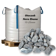 Otoczak Nero Ebano 15-25mm, 1000kg - Naturalny Kamień Ogrodowy, Dekoracyjny i Ozdobny na Ścieżki, Rabaty, Oczka Wodne i Tarasy