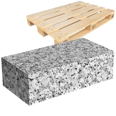 Kostka Granitowa 20x10x6cm PEŁNA PALETA 6,28m² - Brukowa Cięta Jasnoszara Płomieniowana (SG)