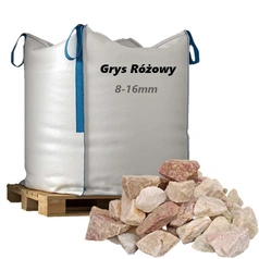 Grys Różowy 8-16mm, 1000kg - Naturalny Kamień Ogrodowy, Dekoracyjny i Ozdobny na Ścieżki, Rabaty, Oczka Wodne i Tarasy