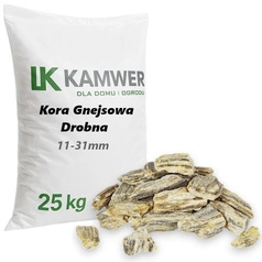 Kora Gnejsowa Kamienna Drobna 11-31mm, 25kg - Dekoracyjna do ogrodu, rabatek i ścieżek