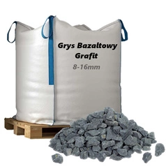 Grys Bazaltowy Grafit 8-16mm, 1000kg - Naturalny Kamień Ogrodowy, Dekoracyjny i Ozdobny na Ścieżki, Rabaty, Oczka Wodne i Tarasy