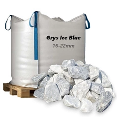 Grys Ice Blue 16-22mm, 1000kg - Naturalny Kamień Ogrodowy, Dekoracyjny i Ozdobny na Ścieżki, Rabaty, Oczka Wodne i Tarasy
