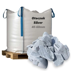 Otoczak Silver 40-60mm, 1000kg - Naturalny Kamień Ogrodowy, Dekoracyjny i Ozdobny na Ścieżki, Rabaty, Oczka Wodne i Tarasy