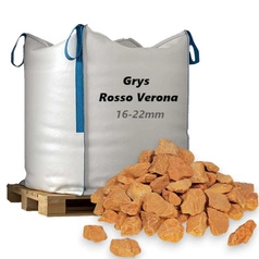 Grys Rosso Verona 16-22mm, 1000kg - Naturalny Kamień Ogrodowy, Dekoracyjny i Ozdobny na Ścieżki, Rabaty, Oczka Wodne i Tarasy