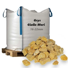Grys Giallo Mori 16-22, 1000kg - Naturalny Kamień Ogrodowy, Dekoracyjny i Ozdobny na Ścieżki, Rabaty, Oczka Wodne i Tarasy