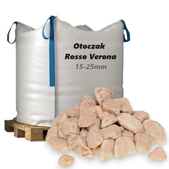Otoczak Rosso Verona 15-25mm, 1000kg - Naturalny Kamień Ogrodowy, Dekoracyjny i Ozdobny na Ścieżki, Rabaty, Oczka Wodne i Tarasy
