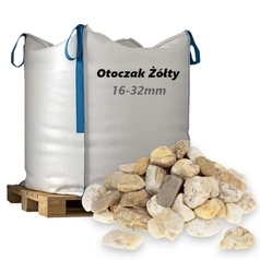 Otoczak Żółty 16-32mm, 1000kg - Naturalny Kamień Ogrodowy, Dekoracyjny i Ozdobny na Ścieżki, Rabaty, Oczka Wodne i Tarasy