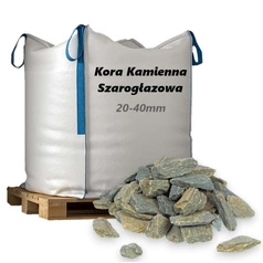 Kora Szarogłazowa Kamienna 20-40mm, 1000kg - Dekoracyjna do ogrodu, rabatek i ścieżek