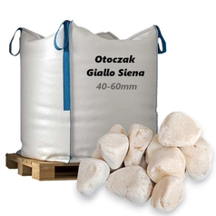 Otoczak Giallo Siena 40-60mm, 1000kg - Naturalny Kamień Ogrodowy, Dekoracyjny i Ozdobny na Ścieżki, Rabaty, Oczka Wodne i Tarasy