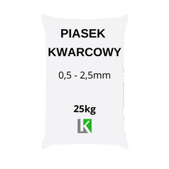 Piasek kwarcowy, suszony 0,5-2,5mm, 25kg