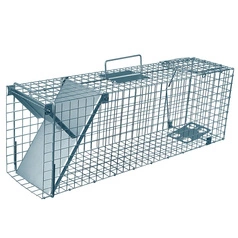 Żywołapka na Kuny, Lisy, Szopy 82x20x27cm Pułapka Humanitarna Metalowa Wielorazowego Użytku