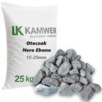 Otoczak Nero Ebano 15-25mm, 25kg - Naturalny Kamień Ogrodowy, Dekoracyjny i Ozdobny na Ścieżki, Rabaty, Oczka Wodne i Tarasy