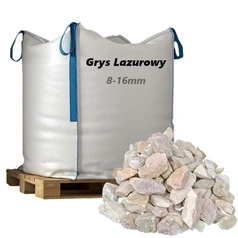 Grys Lazurowy 8-16mm, 1000kg - Naturalny Kamień Ogrodowy, Dekoracyjny i Ozdobny na Ścieżki, Rabaty, Oczka Wodne i Tarasy