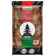 Kora Sosnowa Iglasta 60–120 mm 80L – Naturalna Ściółka do Rabat i Krzewów